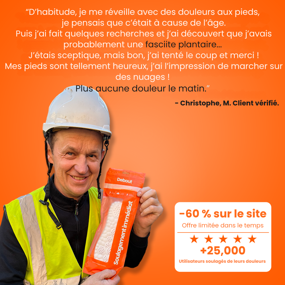 DEBOUT.  Semelle anti-douleur