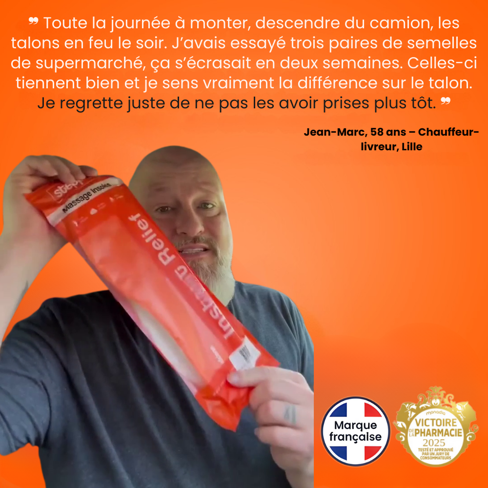 DEBOUT.  Semelle anti-douleur